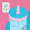 Contigo Leighton Kids Water Bottle, 2-Pack, 14oz, Spill-Proof, Blue Raspberry/Azalea & Butterlies/Llamas, Dishwasher Safe Tumbler with Straw(Blue Raspberry & Azalea)