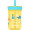 Contigo Leighton Kids Water Bottle, 2-Pack, 14oz, Spill-Proof, Blue Raspberry/Azalea & Butterlies/Llamas, Dishwasher Safe Tumbler with Straw(Blue Raspberry & Azalea)