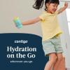 Contigo Leighton Kids Water Bottle, 2-Pack, 14oz, Spill-Proof, Blue Raspberry/Azalea & Butterlies/Llamas, Dishwasher Safe Tumbler with Straw(Blueberry & Jade)