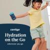 Contigo Leighton Kids Water Bottle, 2-Pack, 14oz, Spill-Proof, Blue Raspberry/Azalea & Butterlies/Llamas, Dishwasher Safe Tumbler with Straw(Blueberry/Blue Raspberry)