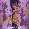 Contigo Leighton Kids Water Bottle, 2-Pack, 14oz, Spill-Proof, Blue Raspberry/Azalea & Butterlies/Llamas, Dishwasher Safe Tumbler with Straw(Eggplant with Mermaid)