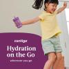 Contigo Leighton Kids Water Bottle, 2-Pack, 14oz, Spill-Proof, Blue Raspberry/Azalea & Butterlies/Llamas, Dishwasher Safe Tumbler with Straw(Grape (Tulips GFX))