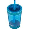 Contigo Leighton Kids Water Bottle, 2-Pack, 14oz, Spill-Proof, Blue Raspberry/Azalea & Butterlies/Llamas, Dishwasher Safe Tumbler with Straw(Gummy)