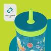 Contigo Leighton Kids Water Bottle, 2-Pack, 14oz, Spill-Proof, Blue Raspberry/Azalea & Butterlies/Llamas, Dishwasher Safe Tumbler with Straw(Lime & Juniper)