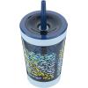 Contigo Leighton Kids Water Bottle, 2-Pack, 14oz, Spill-Proof, Blue Raspberry/Azalea & Butterlies/Llamas, Dishwasher Safe Tumbler with Straw(Nautical Fish)