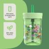 Contigo Leighton Kids Water Bottle, 2-Pack, 14oz, Spill-Proof, Blue Raspberry/Azalea & Butterlies/Llamas, Dishwasher Safe Tumbler with Straw(Paw Patrol Power Pups and Dino Treks)