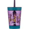 Contigo Leighton Kids Water Bottle, 2-Pack, 14oz, Spill-Proof, Blue Raspberry/Azalea & Butterlies/Llamas, Dishwasher Safe Tumbler with Straw(Eggplant with Mermaid)