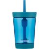 Contigo Leighton Kids Water Bottle, 2-Pack, 14oz, Spill-Proof, Blue Raspberry/Azalea & Butterlies/Llamas, Dishwasher Safe Tumbler with Straw(Gummy)