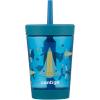 Contigo Leighton Kids Water Bottle, 2-Pack, 14oz, Spill-Proof, Blue Raspberry/Azalea & Butterlies/Llamas, Dishwasher Safe Tumbler with Straw(Gummy Spaceship)