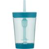 Contigo Leighton Kids Water Bottle, 2-Pack, 14oz, Spill-Proof, Blue Raspberry/Azalea & Butterlies/Llamas, Dishwasher Safe Tumbler with Straw(Honeydew)