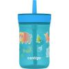 Contigo Leighton Kids Water Bottle, 2-Pack, 14oz, Spill-Proof, Blue Raspberry/Azalea & Butterlies/Llamas, Dishwasher Safe Tumbler with Straw(Juniper/Blue Forest)