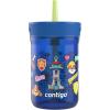 Contigo Leighton Kids Water Bottle, 2-Pack, 14oz, Spill-Proof, Blue Raspberry/Azalea & Butterlies/Llamas, Dishwasher Safe Tumbler with Straw(Paw Patrol Power Pups)