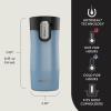 Contigo West Loop Stainless Steel Vacuum-Insulated Travel Mug with Spill-Proof Lid, Vervain; Midnight Berry, 16 Ounces, 2-Pack(Glacier Frosted Pearl)