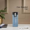 Contigo West Loop Stainless Steel Vacuum-Insulated Travel Mug with Spill-Proof Lid, Vervain; Midnight Berry, 16 Ounces, 2-Pack(Glacier Frosted Pearl)