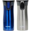 Contigo West Loop Stainless Steel Vacuum-Insulated Travel Mug with Spill-Proof Lid, Vervain; Midnight Berry, 16 Ounces, 2-Pack(Monaco & Stainless Steel)