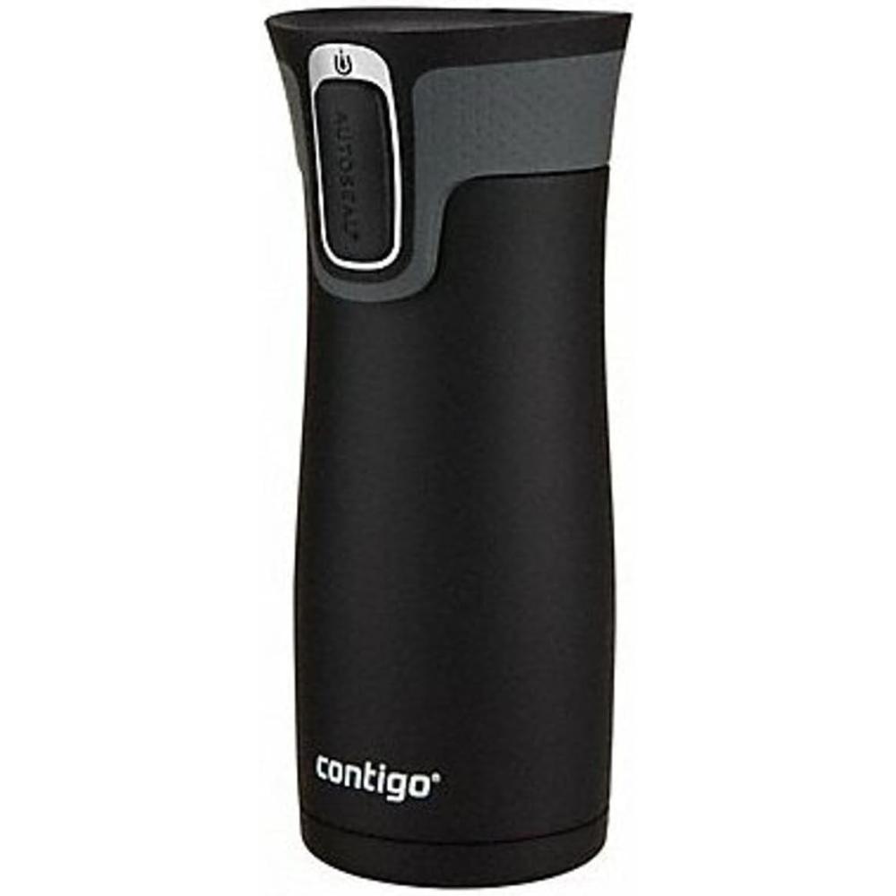 imageContigo AUTOSEAL West Loop VacuumInsulated Stainless Steel Travel Mug with EasyClean Lid 16oz 2 Pack Spirulina Stainless SteelBlack