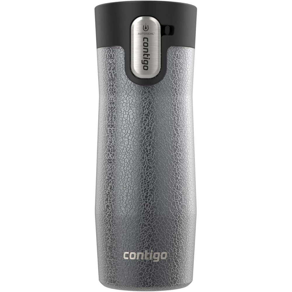 imageContigo AUTOSEAL West Loop VacuumInsulated Stainless Steel Travel Mug with EasyClean Lid 16oz 2 Pack Spirulina Stainless SteelCrystal Sake
