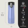 Contigo AUTOSEAL West Loop Vacuum-Insulated Stainless Steel Travel Mug with Easy-Clean Lid, 16oz., 2 Pack, Spirulina, Stainless Steel(Aster Frosted Pearl; Limelight Frosted Pearl)