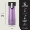 Contigo AUTOSEAL West Loop Vacuum-Insulated Stainless Steel Travel Mug with Easy-Clean Lid, 16oz., 2 Pack, Spirulina, Stainless Steel(Crystal Pansy; Crystal Juniper)