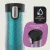 Contigo AUTOSEAL West Loop Vacuum-Insulated Stainless Steel Travel Mug with Easy-Clean Lid, 16oz., 2 Pack, Spirulina, Stainless Steel(Crystal Pansy; Crystal Juniper)