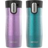 Contigo AUTOSEAL West Loop Vacuum-Insulated Stainless Steel Travel Mug with Easy-Clean Lid, 16oz., 2 Pack, Spirulina, Stainless Steel(Crystal Pansy; Crystal Juniper)