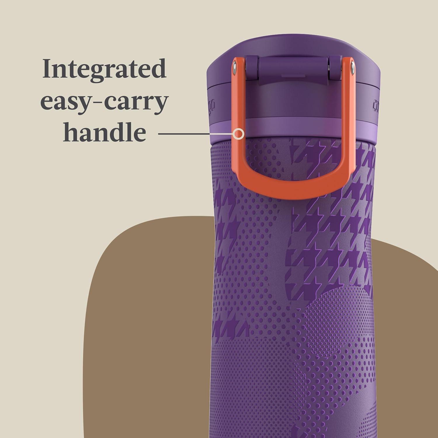 imageContigo x Ally Love Jackson Chill 20 Stainless Steel Spill Proof Water Bottle with AutoPop Lid BPA Free 24oz OatmilkViolet
