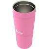 Bubba Envy Stainless Steel Tumbler with Straw, Stainless Steel with Clear Lid, 24oz(Azalea)