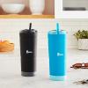 Bubba Envy Stainless Steel Tumbler with Straw, Stainless Steel with Clear Lid, 24oz(Tutti Fruity & Licorice)
