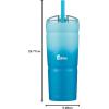 Bubba Envy Stainless Steel Tumbler with Straw, Stainless Steel with Clear Lid, 24oz(Tutti Fruity)