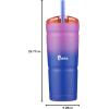 Bubba Envy Stainless Steel Tumbler with Straw, Stainless Steel with Clear Lid, 24oz(Vineyard)