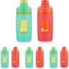 Bubba Flo Kids Water Bottle with Silicone Sleeve, 16oz., Watermelon and Wild Berry(Island Teal & Electric Berry)