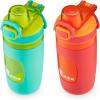Bubba Flo Kids Water Bottle with Silicone Sleeve, 16oz., Watermelon and Wild Berry(Island Teal & Electric Berry)
