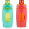 Bubba Flo Kids Water Bottle with Silicone Sleeve, 16oz., Watermelon and Wild Berry(Island Teal & Electric Berry)