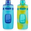 Bubba Flo Kids Water Bottle with Silicone Sleeve, 16oz., Watermelon and Wild Berry(Island Teal Wash & Pool Blue)