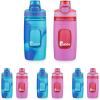 Bubba Flo Kids Water Bottle with Silicone Sleeve, 16oz., Watermelon and Wild Berry(Pool Blue Wash & Mixed Berry)