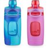 Bubba Flo Kids Water Bottle with Silicone Sleeve, 16oz., Watermelon and Wild Berry(Pool Blue Wash & Mixed Berry)