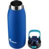 Bubba Radiant Stainless Steel Growler Simple Lid 64oz, Rubberized Water Bottle, Medium, Scuba(Cobalt)