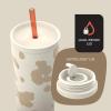 Contigo x Ally Love Streeterville Stainless Steel Tumbler with Straw, Easy Clean Lid, Leak Proof, BPA Free, 24oz, Oatmilk(Oatmilk)