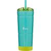 Bubba Envy Stainless Steel Tumbler with Straw, Stainless Steel with Clear Lid, 24oz(Island Teal Iridescent)