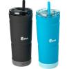 Bubba Envy Stainless Steel Tumbler with Straw, Stainless Steel with Clear Lid, 24oz(Tutti Fruity & Licorice)
