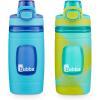 Bubba Flo Kids Water Bottle with Silicone Sleeve, 16oz., Watermelon and Wild Berry(Island Teal Wash & Pool Blue)