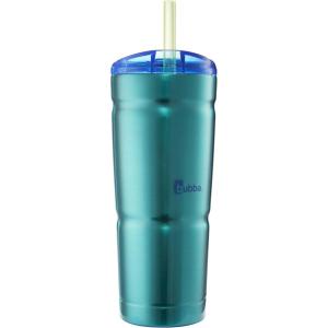 Bubba Envy Stainless Steel Tumbler with Straw, Stainless Steel with Clear Lid, 24oz(Island Teal)