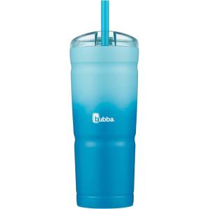 Bubba Envy Stainless Steel Tumbler with Straw, Stainless Steel with Clear Lid, 24oz(Tutti Fruity)