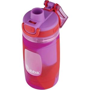 Bubba Flo Kids Water Bottle with Silicone Sleeve, 16oz., Watermelon and Wild Berry(Mixed Berry Color Wash)