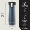 Contigo x Ally Love Stainless Steel Vacuum-Insulated Travel Mug with Autoseal and Easy Clean Lid, Spill-proof, Keeps Drinks cold 24 hrs & hot for 11 hrs, BPA Free, 16oz., West Loop 3.0, Violet(Crystal Blueberry; Crystal Sake)