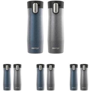 Contigo x Ally Love Stainless Steel Vacuum-Insulated Travel Mug with Autoseal and Easy Clean Lid, Spill-proof, Keeps Drinks cold 24 hrs & hot for 11 hrs, BPA Free, 16oz., West Loop 3.0, Violet(Crystal Blueberry; Crystal Sake)