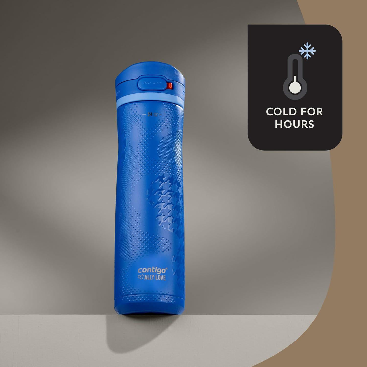 imageContigo Jackson Chill 20 Stainless Steel Water Bottle with AUTOPOP Lid 20oz Pink LemonadeStellar Jay