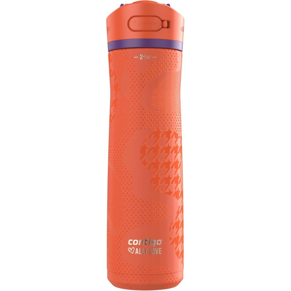 imageContigo Ashland Chill 20 24oz Stainless Steel Water Bottle with AUTOSPOUT Lid SteelDragonfruitTangerine
