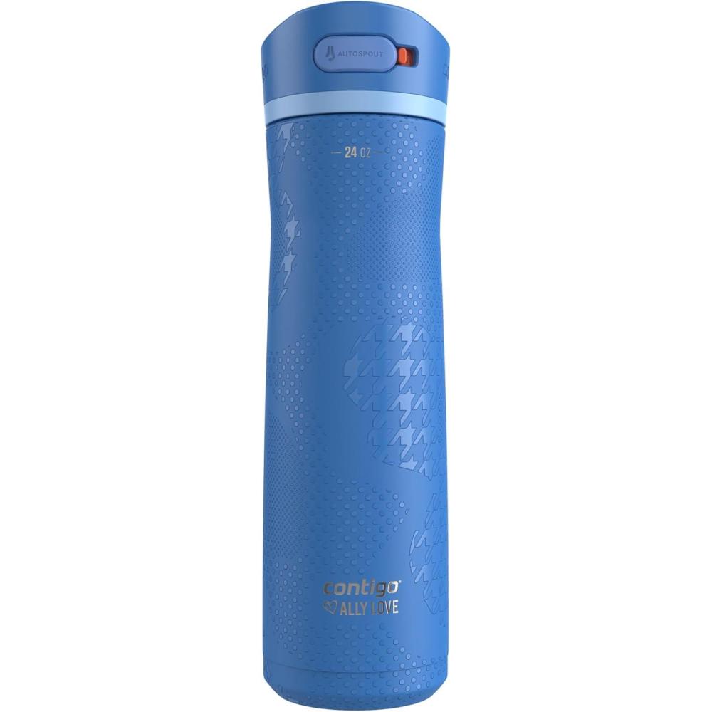 imageContigo Ashland Chill 20 Water Bottle 24 oz 2Pack Glacier Stainless steel wLicoriceStellar Jay