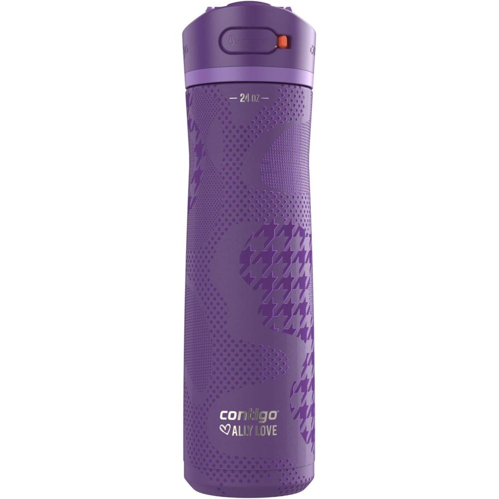 imageContigo Ashland Chill 20 Water Bottle 24 oz 2Pack Glacier Stainless steel wLicoriceViolet